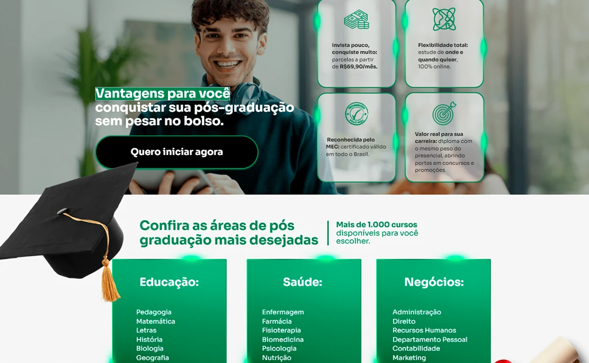 Detalhe 2 do projeto Faculdade EAD