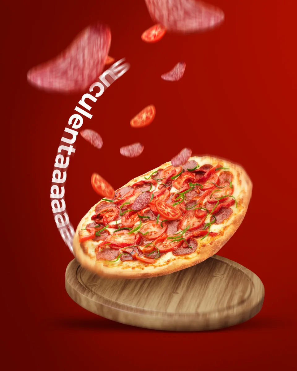 Pizza em queda