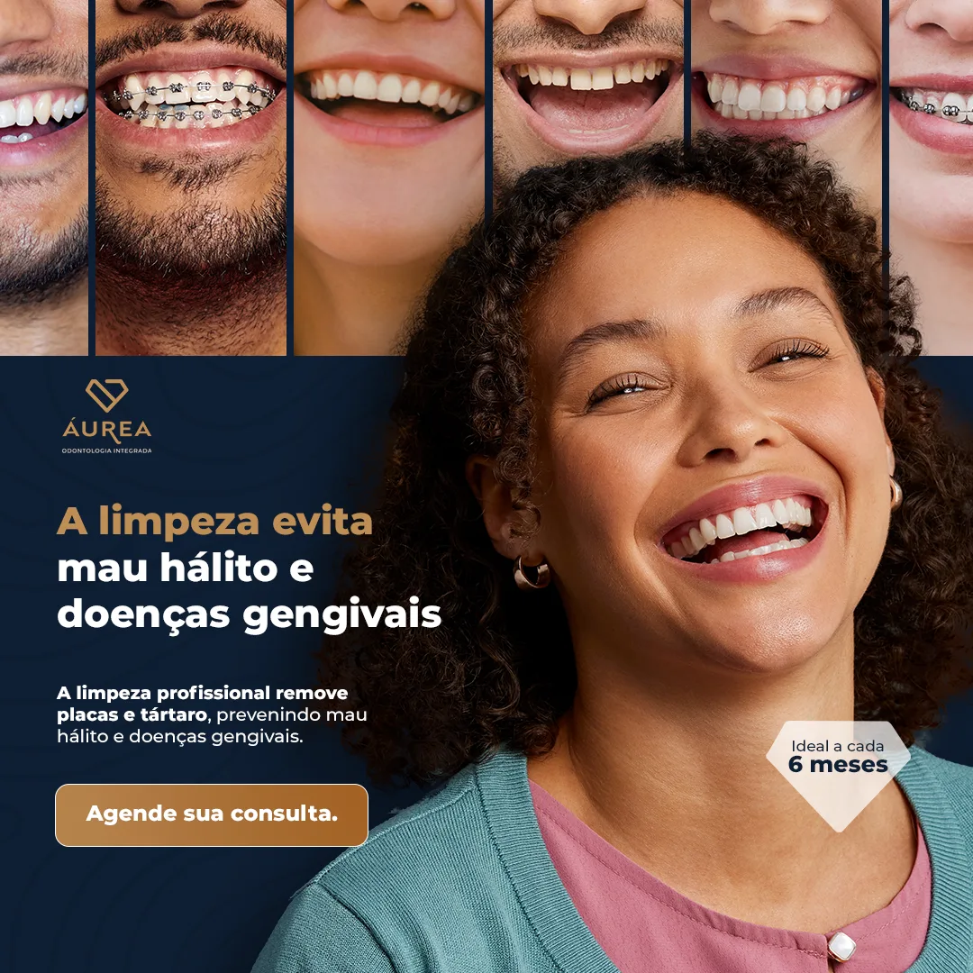 A limpeza evita mau hálito