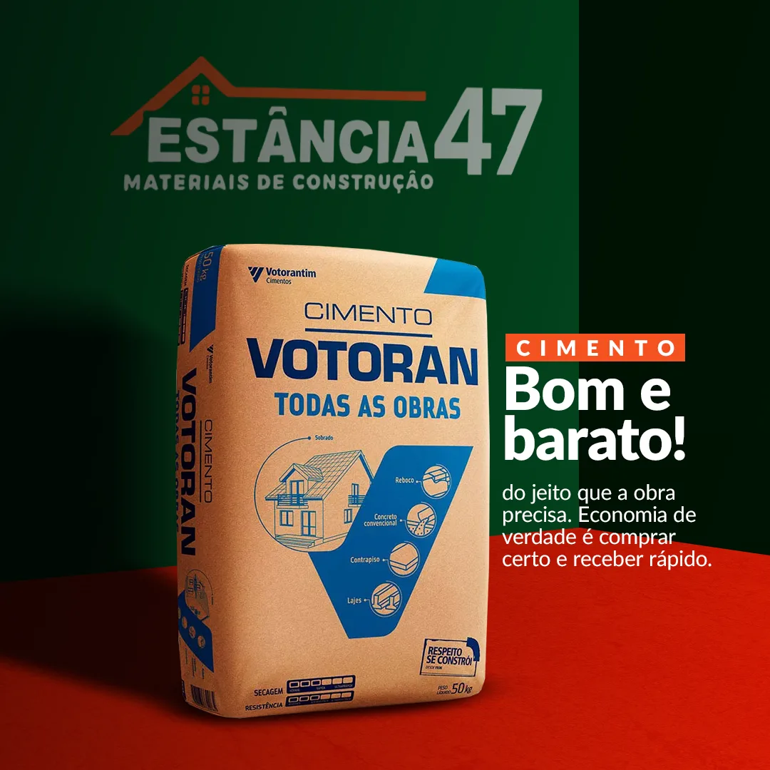 Cimento bom e barato